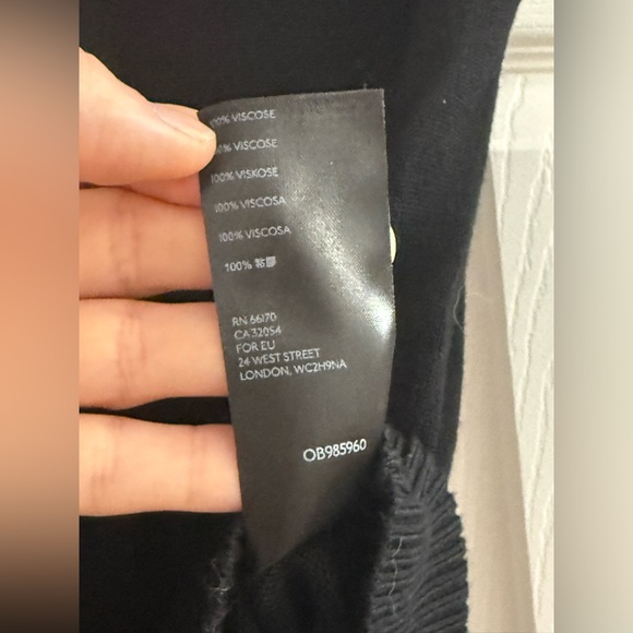 Anthropologie Black Jamie Ribbed Open Cold Shoulder Long Sleeve Knit Sweater S - Picture 4 of 8